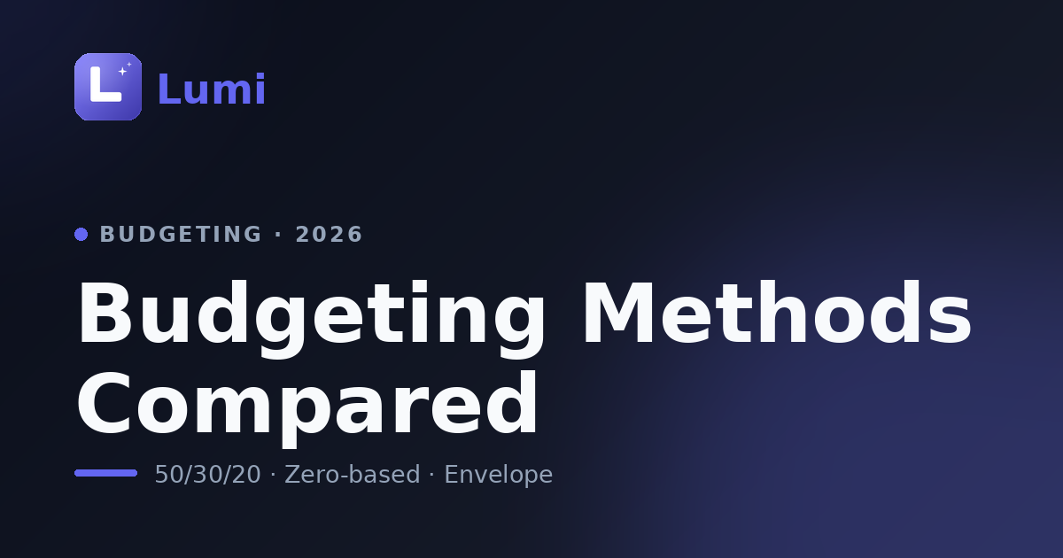 Budgeting Methods Compared: 50/30/20 vs Zero-Based vs Envelope
